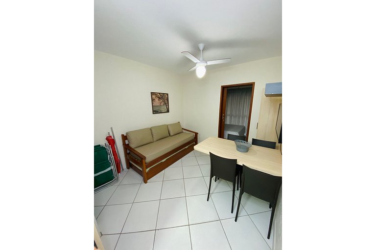 Resid. Gaivotas 08 - 1 Quartos | Apto completo a 70m da prai