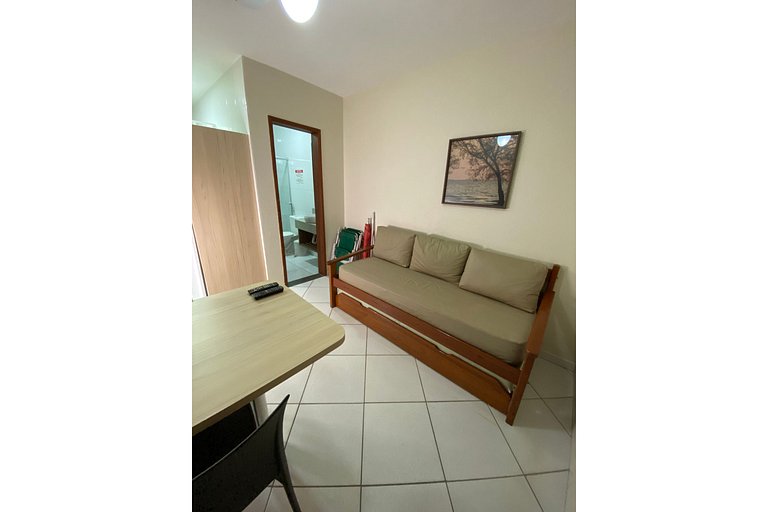 Resid. Gaivotas 08 - 1 Quartos | Apto completo a 70m da prai