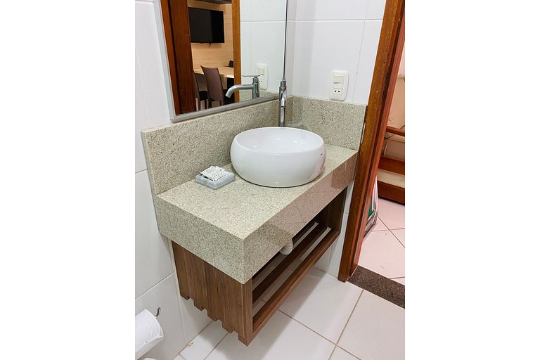 Resid. Gaivotas 08 - 1 Quartos | Apto completo a 70m da prai