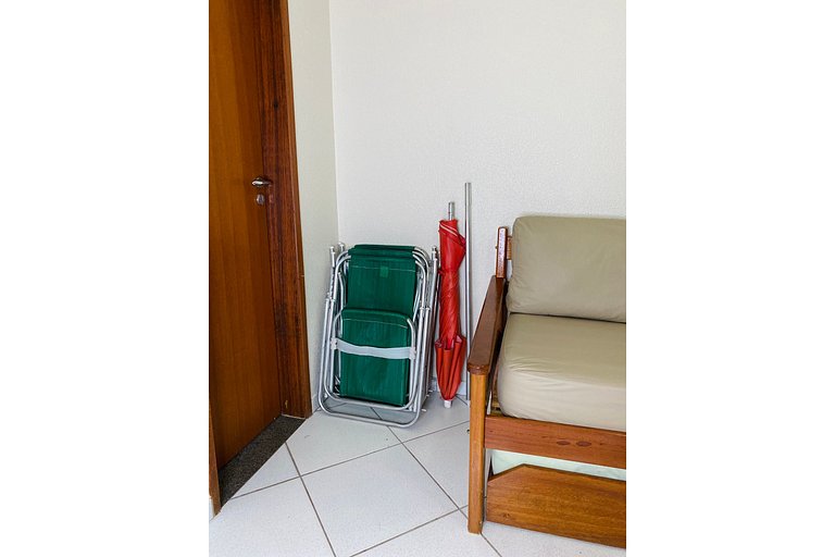 Resid. Gaivotas 08 - 1 Quartos | Apto completo a 70m da prai