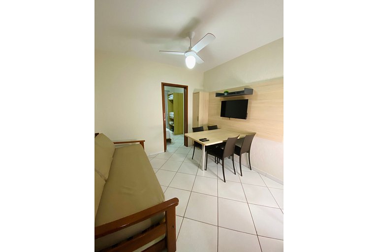 Resid. Gaivotas 08 - 1 Quartos | Apto completo a 70m da prai